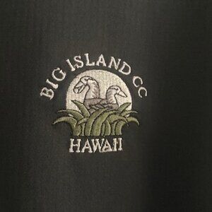 BIG ISLAND COUNTRY CLUB HAWAII GOLF SHIRT 1/4 ZIP NENE LOGO LIKE NEW MAKANI GOLF